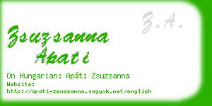 zsuzsanna apati business card